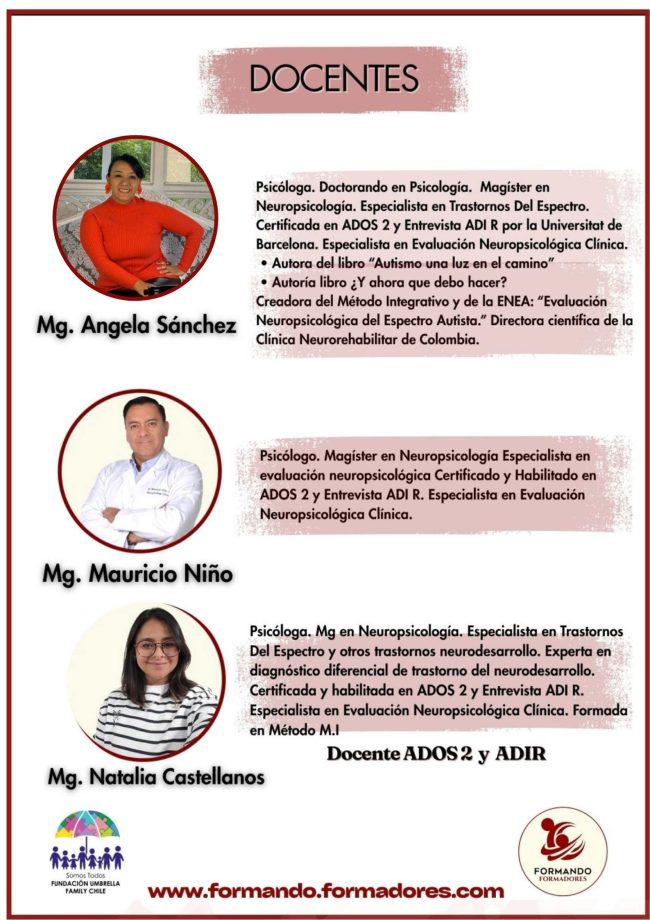 FORMACIÓN CLÍNICA EN ADOS-2 Y ADI-R | Formando Formadores